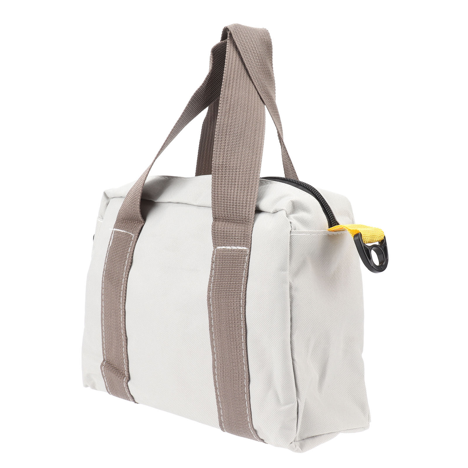 Weit Zu Öffnende, Wasserdichte Werkzeugtasche Mit Großem Fassungsvermögen, 12-zoll-organizer Aus Grauem Canvas Für Kleinteile, Robuste Tragetasche