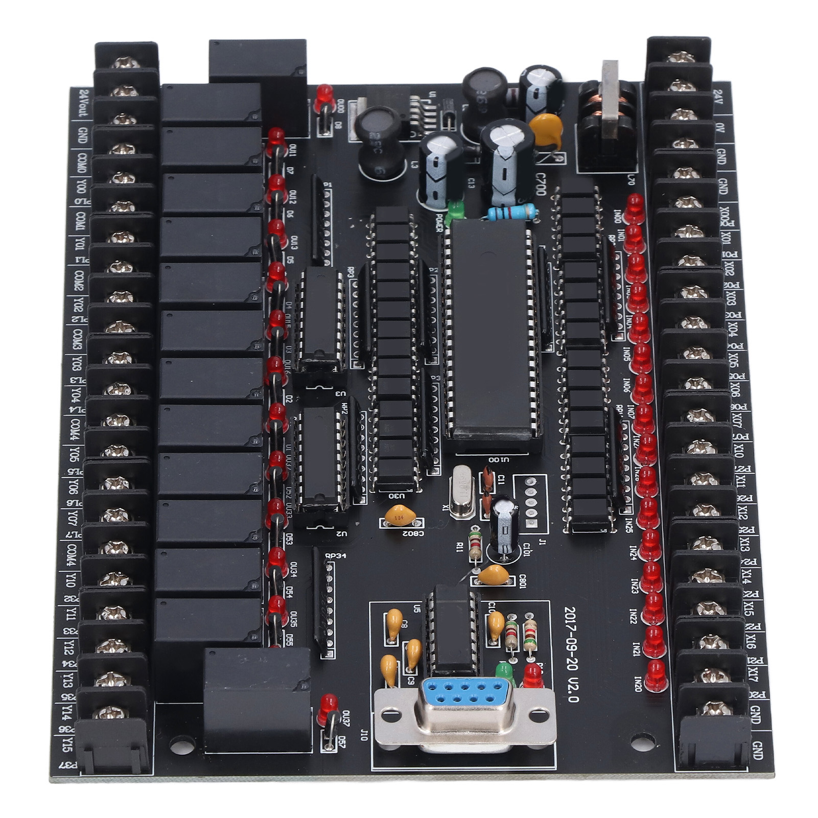 Industrielle Sps-controllerplatine (pcb) Mit Einzelchip, Programmierbare Logiksteuerung, Dc 24v, Steuermodul Für Die Automatisierung.