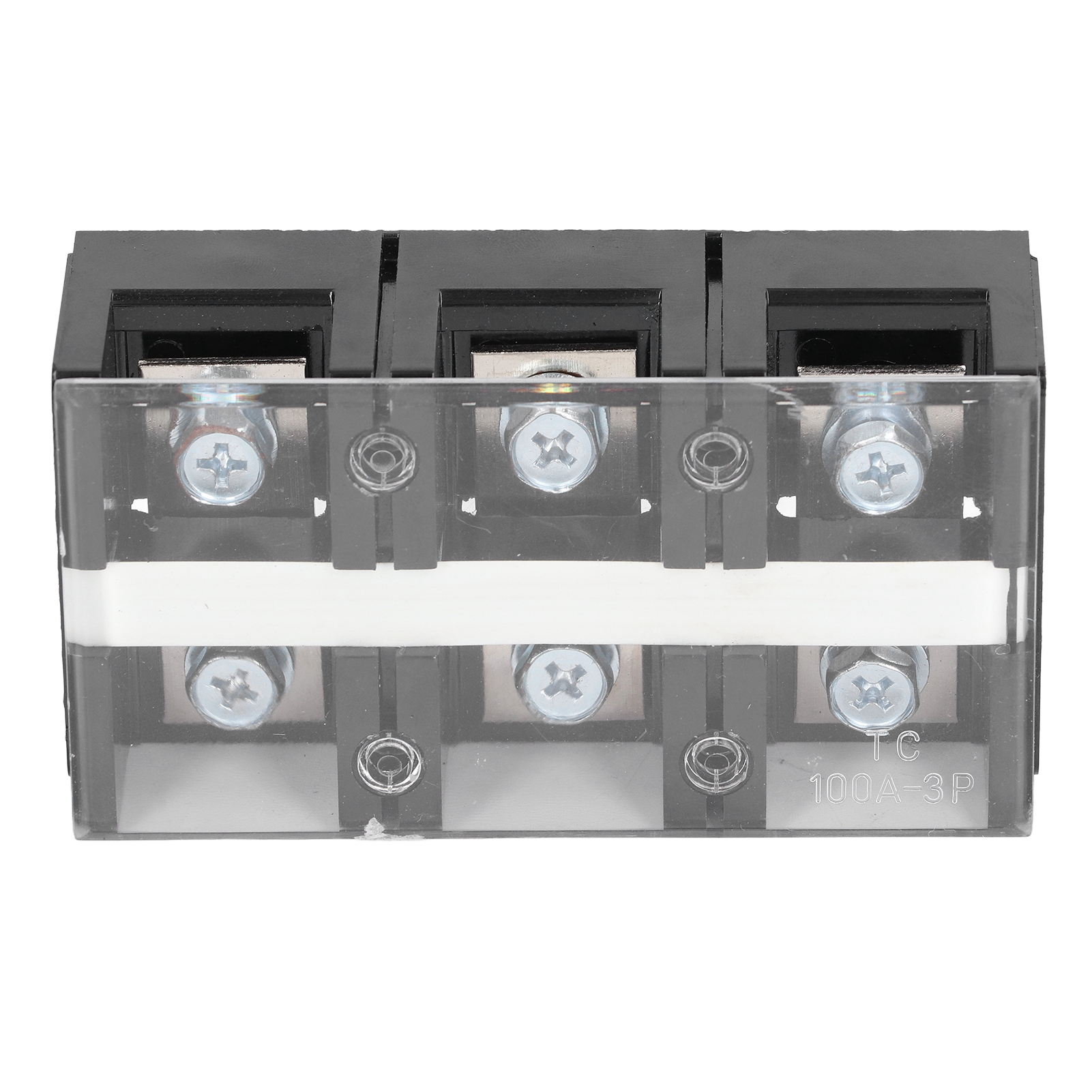 2-reihiger Elektrischer Klemmenblock, Schraubanschlussleiste Für Stromversorgung, Mit Abdeckung, Ac600v, 100atc-1003 (6 Kontaktpunkte)