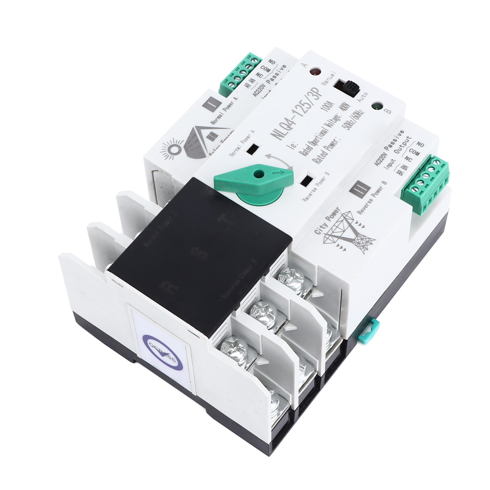 Automatischer 400v 100a Stromumschalter, Doppelstromwähler, Ausfallsicherer Elektrischer Schalter Für Hausverteilung