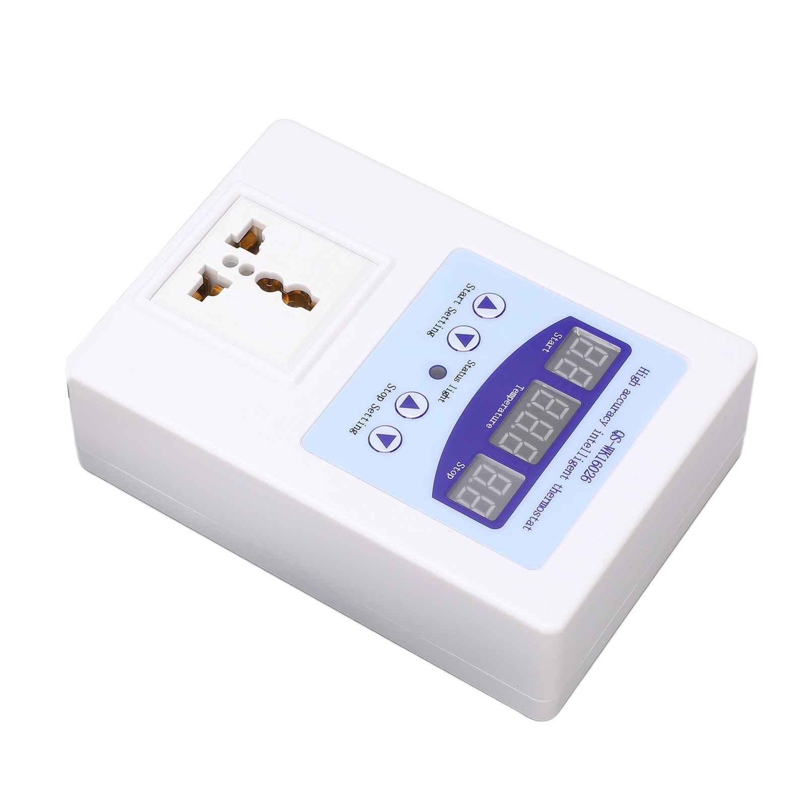 Intelligenter Digitaler Thermostat Mit Weitbereichsspannung, Präziser Automatischer Regelung, Ac 110–240-v-schalter, Eu-stecker, Weiß