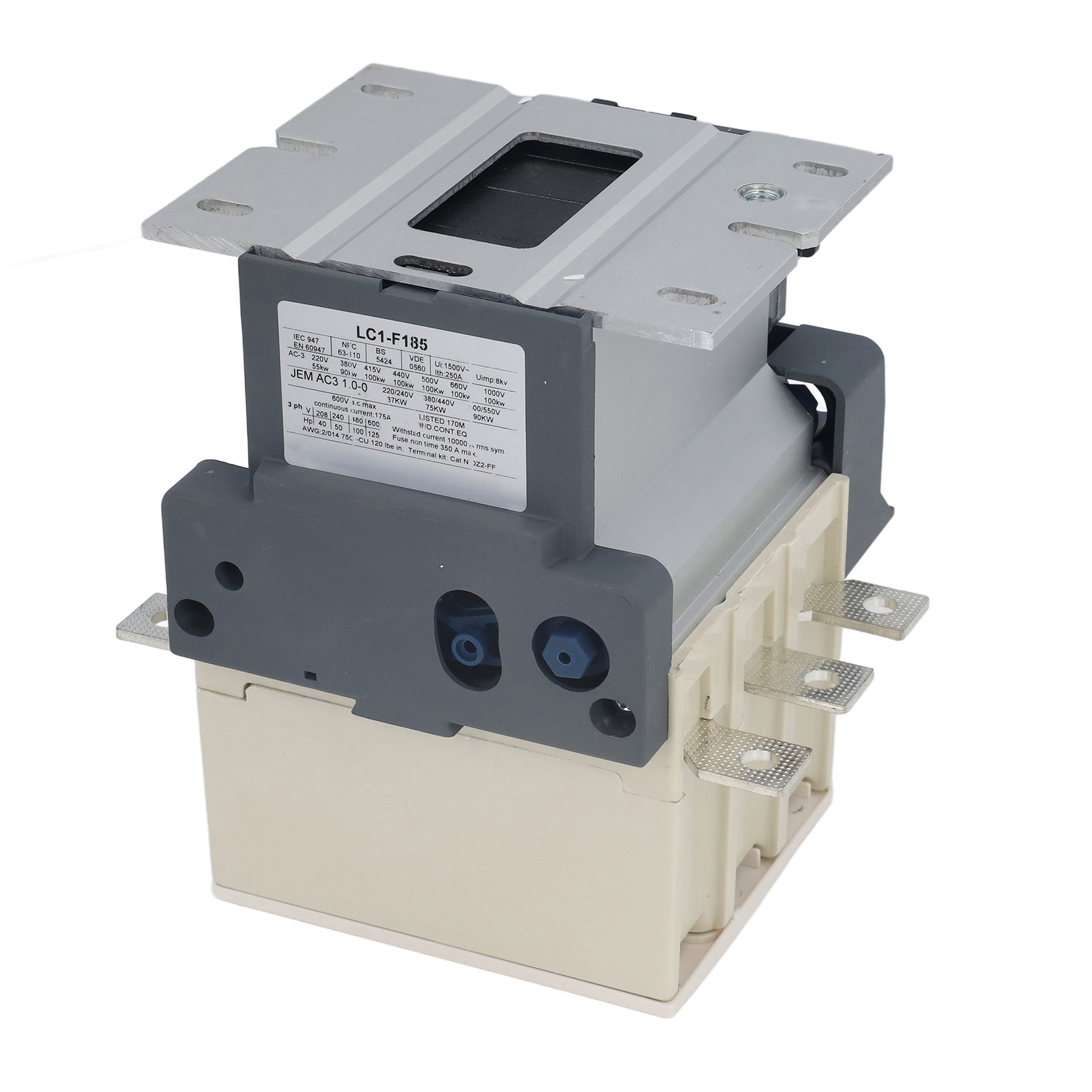185a 380v Elektrischer Schütz, Kupferkern, Silberkontakte, Flammhemmende Spule, Pc-gehäuse, Industrielle Anwendung