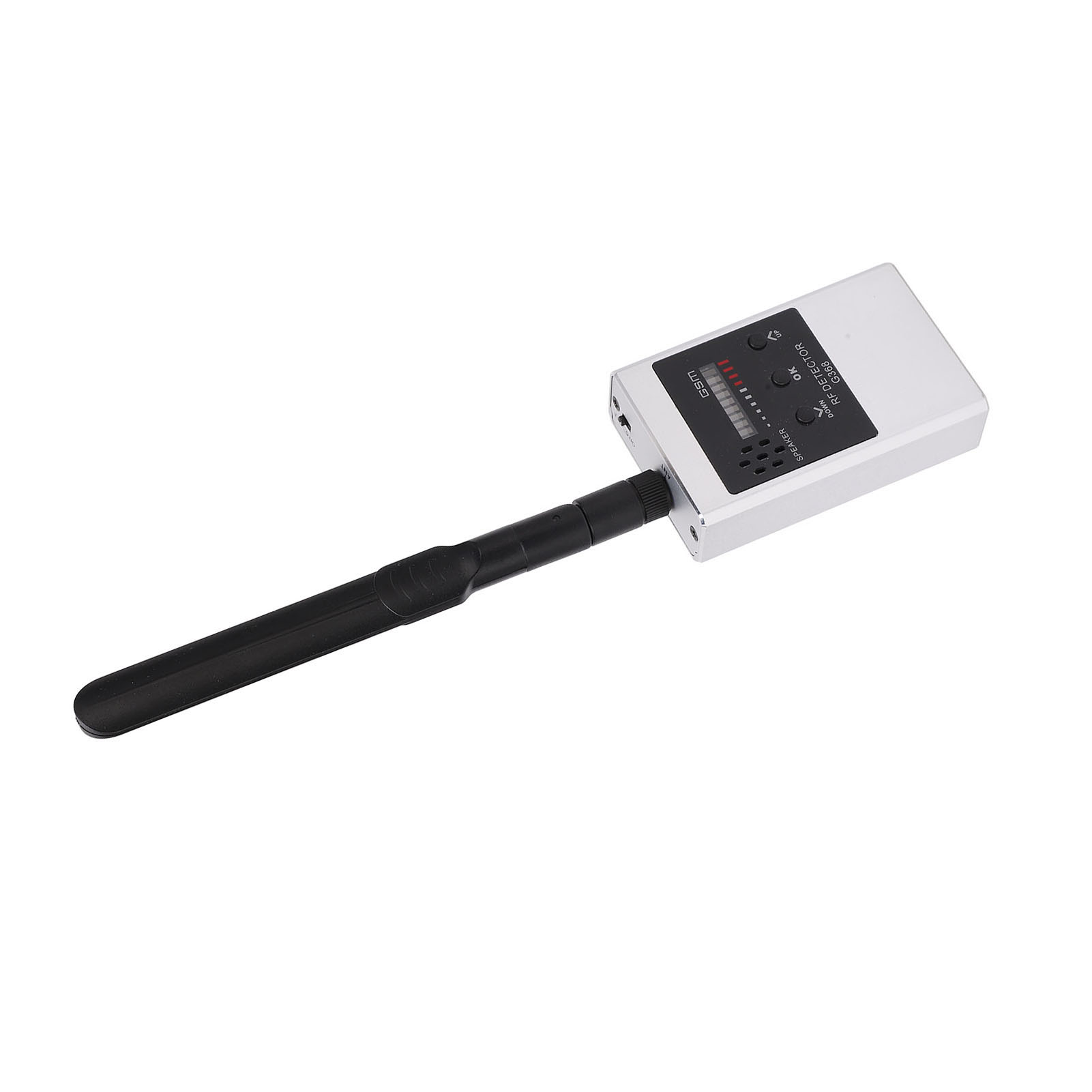 300–2700 Mhz Kameradetektor, Hf-scanner Mit Led-anzeige, Drahtlose Signalerkennung, Vibrations- Und Tonerkennung, Einstellbarer Signaldetektor, Silber