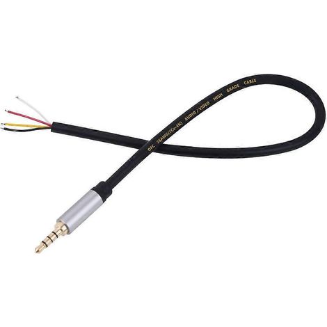 Audiokabel Mit 3,5-mm-klinkenstecker Und Blanken Drähten Zur Reparatur Von Kopfhörern Und Mikrofonen