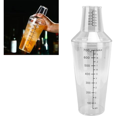 Boston-zweikammer-shaker, Cocktailshaker, Robust, Mit Skala, 700 Ml