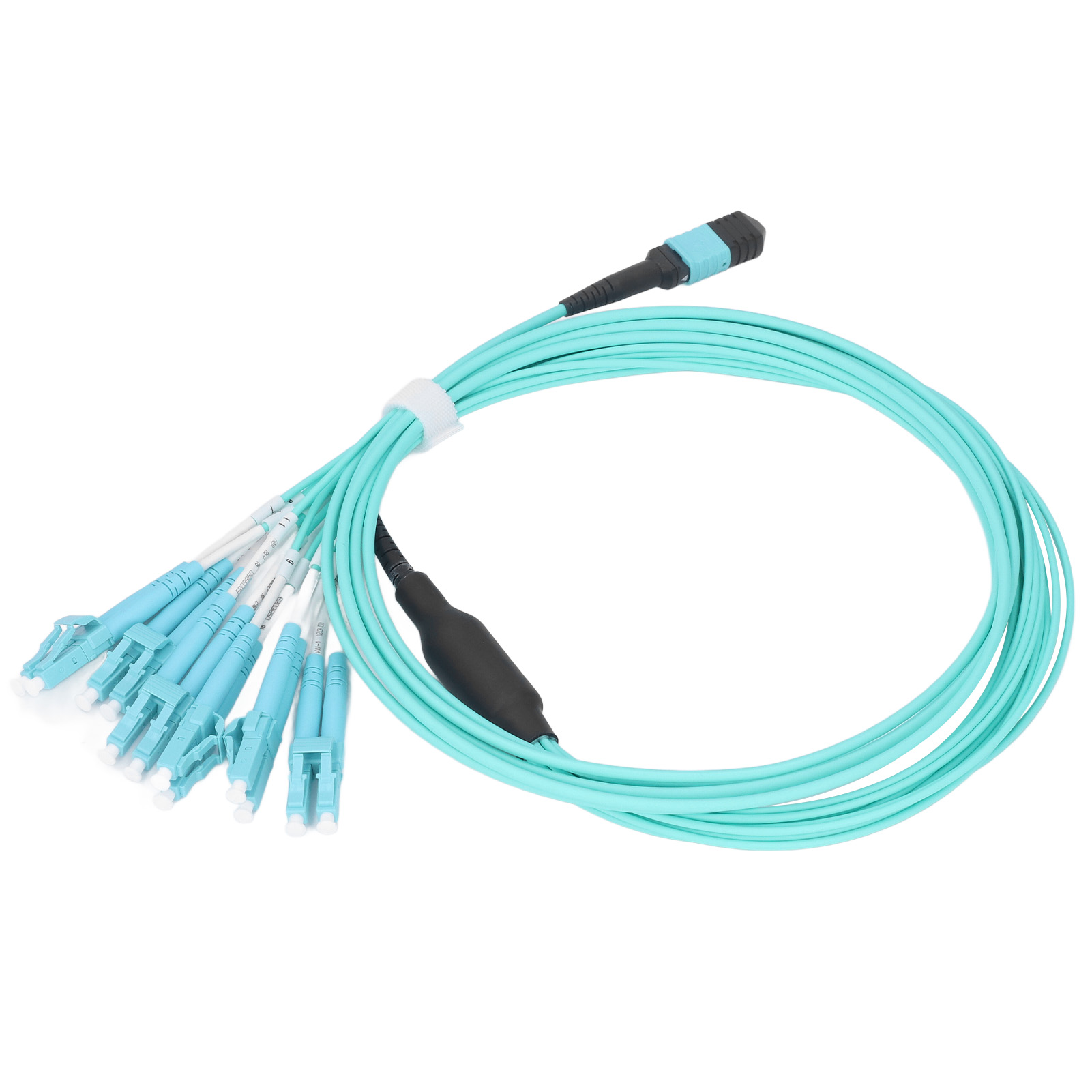 12-adriges 10-gigabit-multimode-glasfaser-patchkabel, Mpo-lc-patchkabel, Hochleistungs-multifaser-patchkabel.