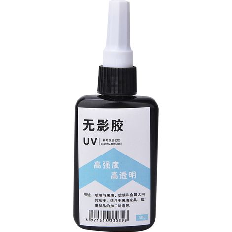 Transparenter Uv-klebstoff Für Glas, 50 G Acrylkristallharz – Hochfester Klebstoff, Der Unter Uv-licht Schnell Trocknet.