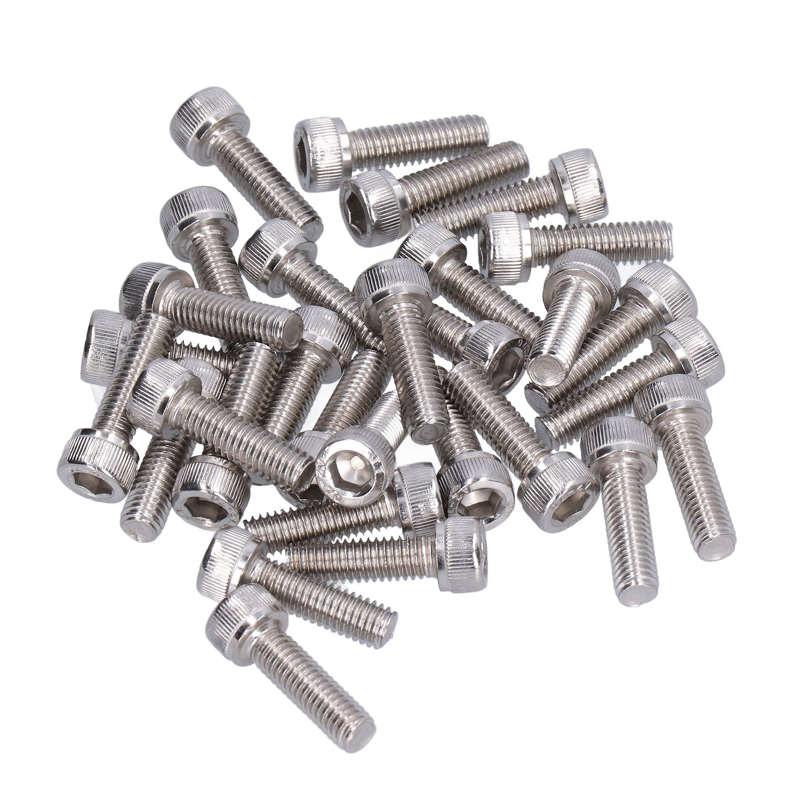 M6 X 20 Mm Schrauben, Packung Mit 30 Hohl-sechskant-zylinderkopfschrauben, Edelstahl 304 A2-70, Din 912 Schrauben, Robuste Befestigung Für Präzise Montage.