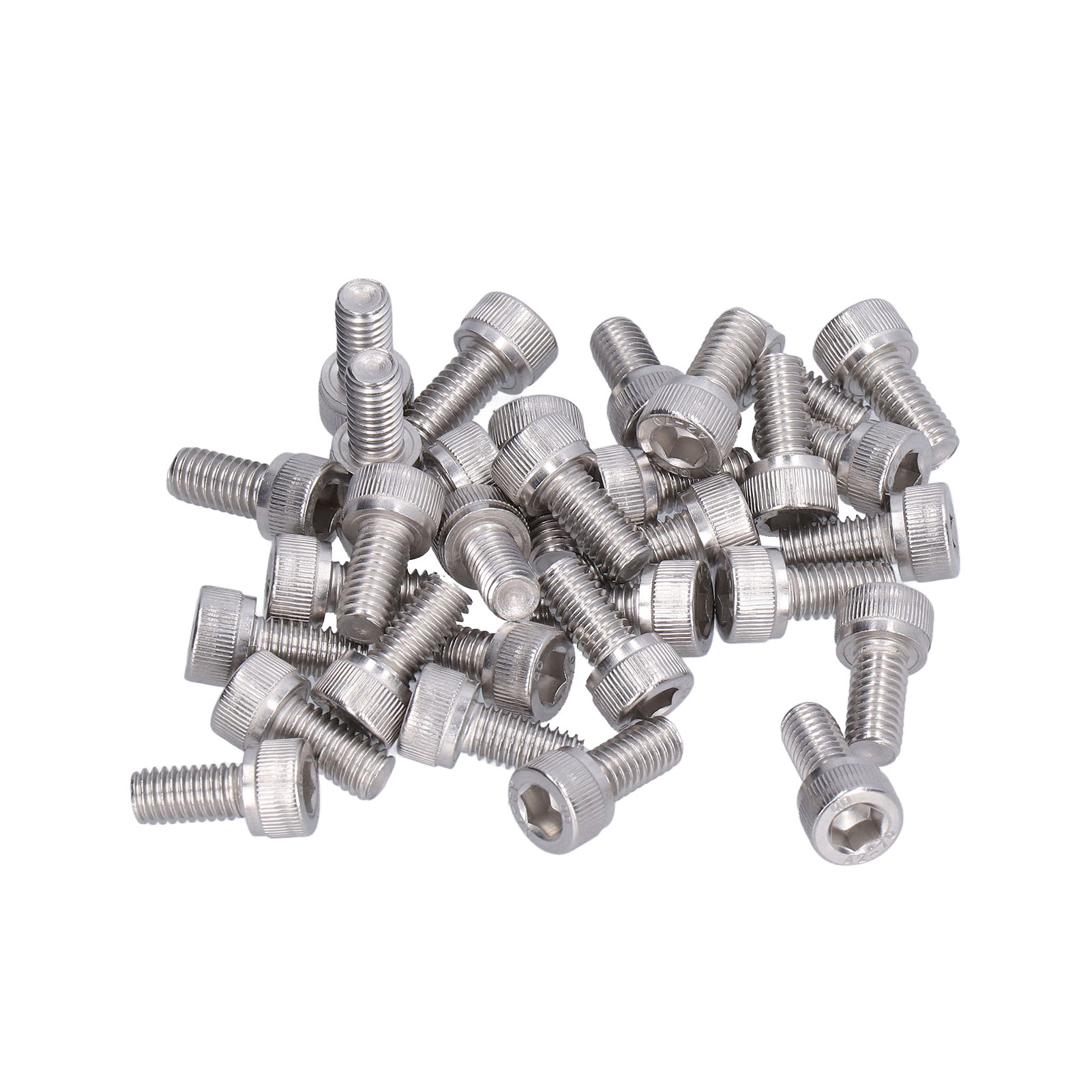 30-teiliger Satz M6x12 Edelstahl-zylinderkopfschrauben 304 A2-70 Mit Innensechskantkopf, Din 912