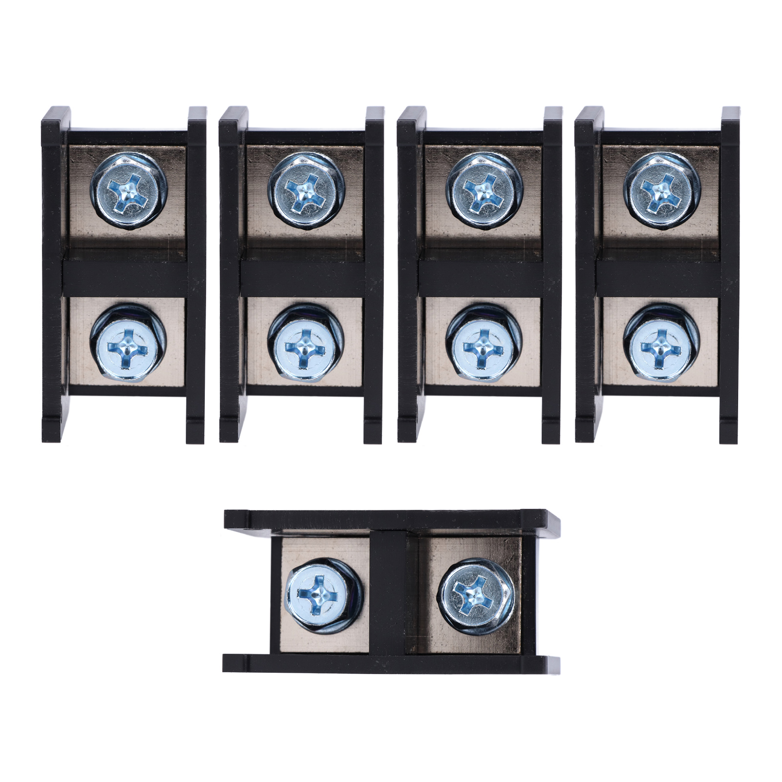 200a Schienenanschlussklemme, 5 Stück, Optimale Elektrische Leitfähigkeit, Einfaches Anziehen Mit Schraubverbindung, 600v, Hochleistungs-industriesteckverbinder.