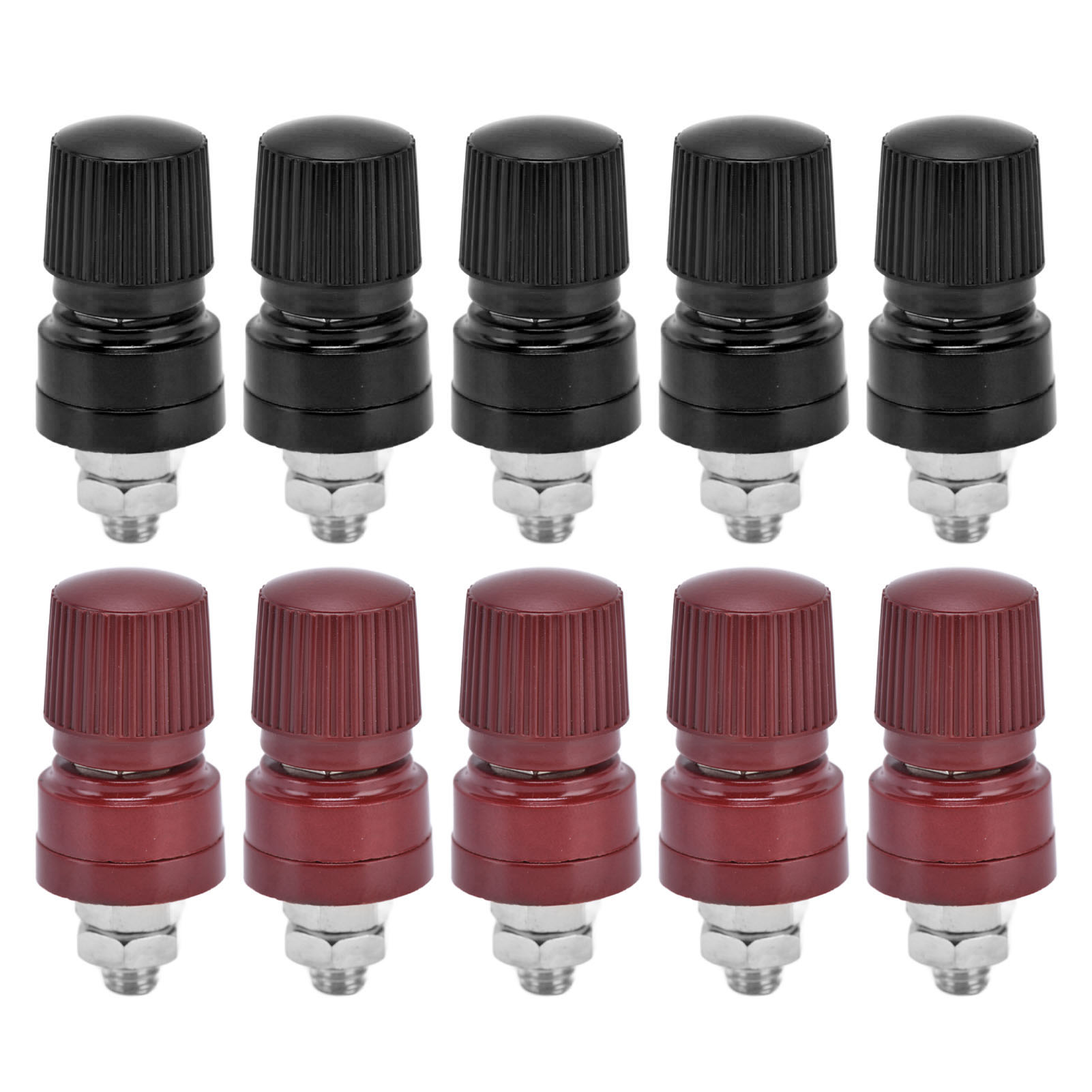 Satz Mit 5 Vernickelten Messing-klemmklemmen Mit M6-gewinde, Lötösen, Nennspannung 0–380 V, Erdungsanschluss