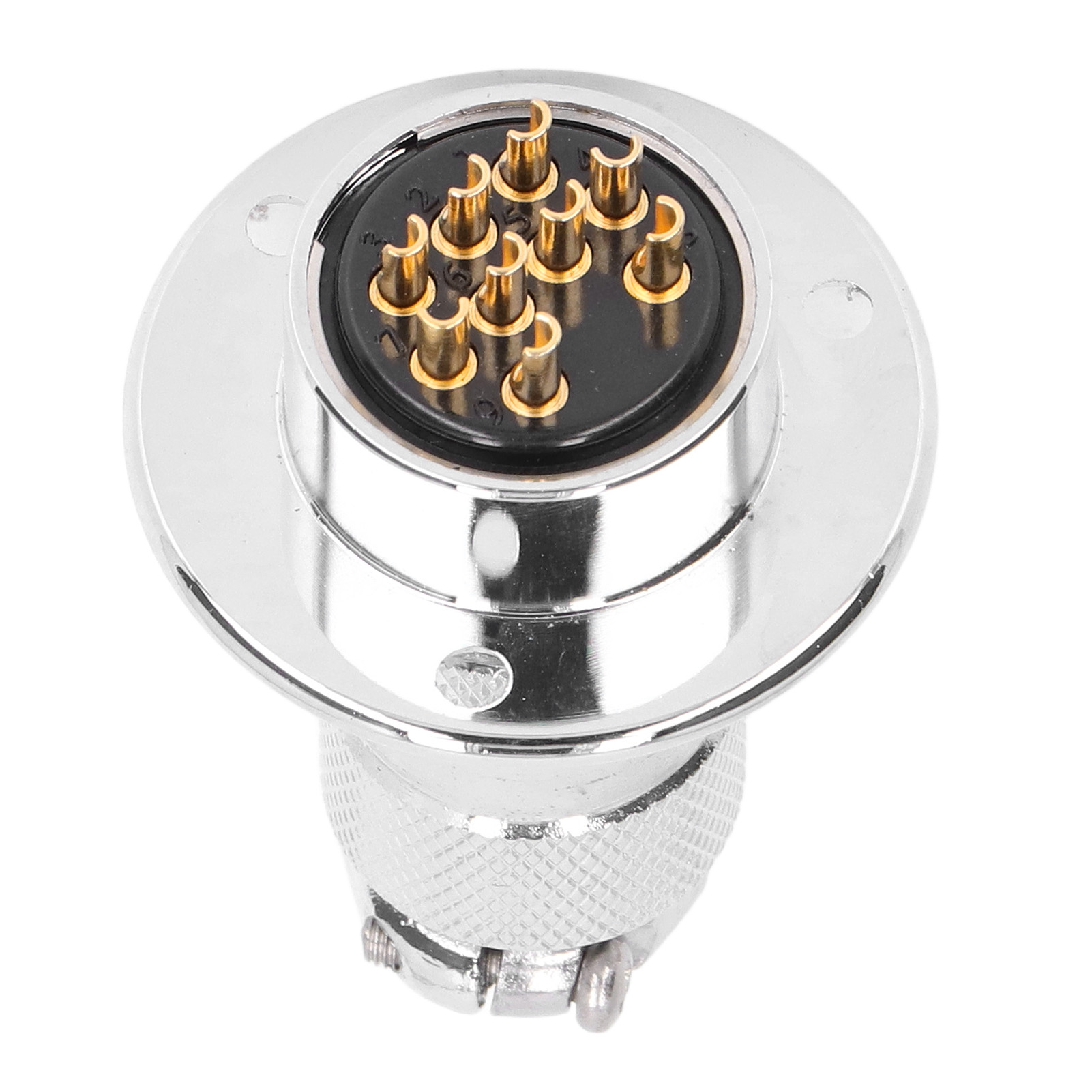 15-teiliger Flugzeugstecker, Runder Flanschstecker Mit Wasserdichter Abdeckung 250 V 7 A Bem25-9y (9-polig), Industriestecker-set