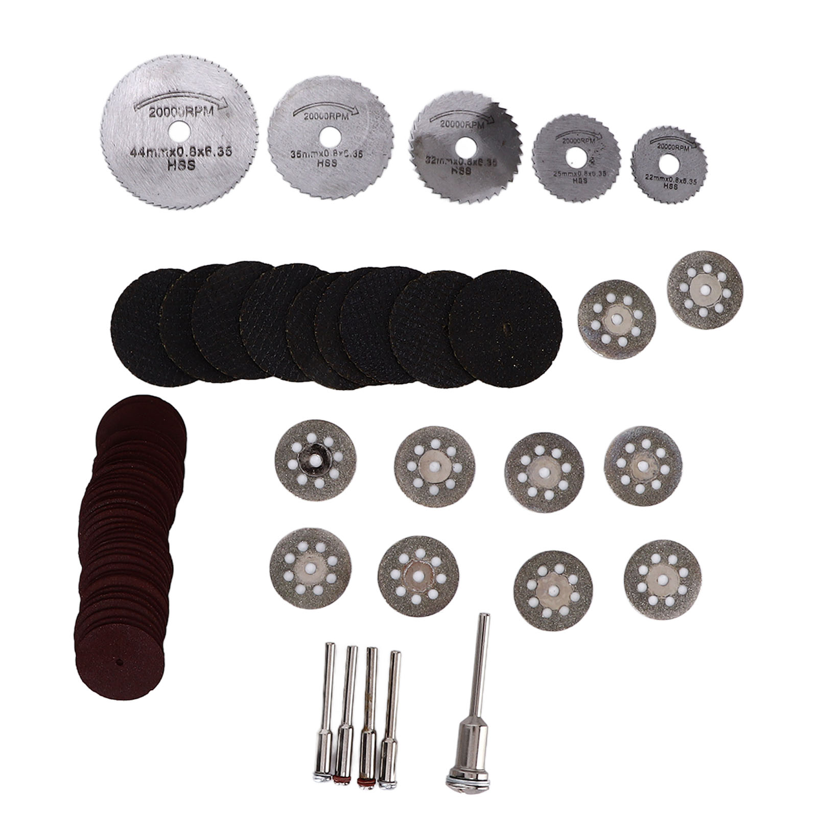 Set Mit 10 Diamanttrennscheiben, Harzschleifscheiben, Rotationspolier- Und Schleifwerkzeugen Für Bohrmaschinen