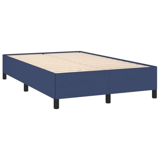 vidaXL Bettgestell ohne Matratze Blau 120x190 cm Stoff 379514