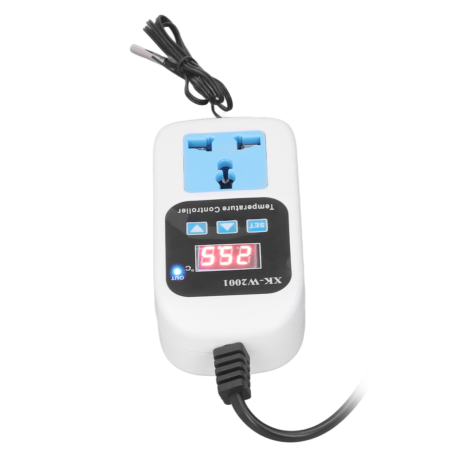 Digitales Elektronisches Thermostat Mit Eu-stecker, Einstellbarer Automatischer Regler Für Gewächshäuser, Digitalanzeige, 110–220 V, Temperaturregler Für Pflanzen