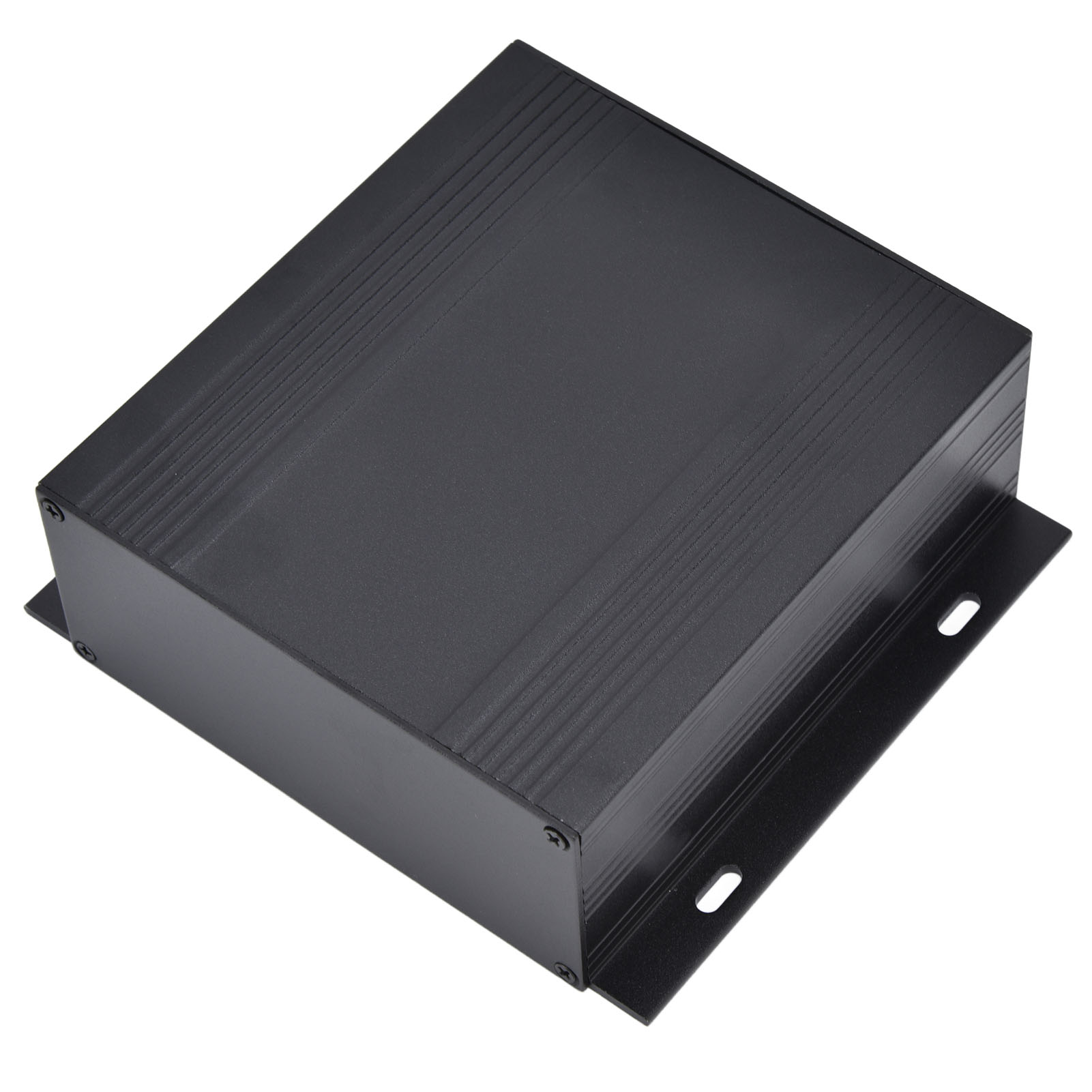 Wasserdichter Elektroverteilerkasten Aus Aluminiumlegierung, Unterputz-anschlussdose 47x133x120mm, Matt Schwarz, Robustes Integriertes Gehäuse.