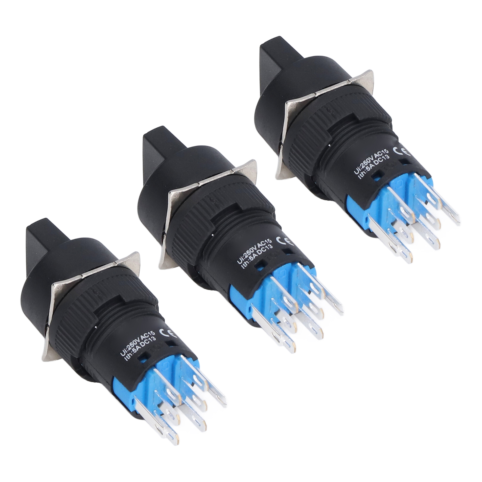 3-positionen-drehschalter Mit Selbsthaltung, 16 Mm Rund, Leuchtend Grün, 220 V Wechselstrom – Packung Mit 25 Schlüsselschaltern Bemla1622xd/31yg