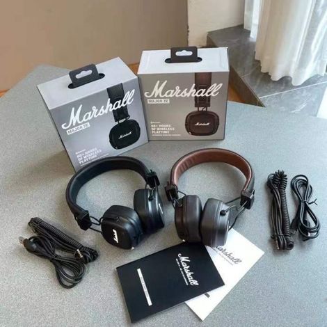 Marshall Major Iii Bluetooth-kopfhörer (2., 3., 4. Generation) Mit Geräuschunterdrückung, Kompatible Kabellose Ohrhörer, Schwarz, Für Den Täglichen Gebrauch, Einzelpackung