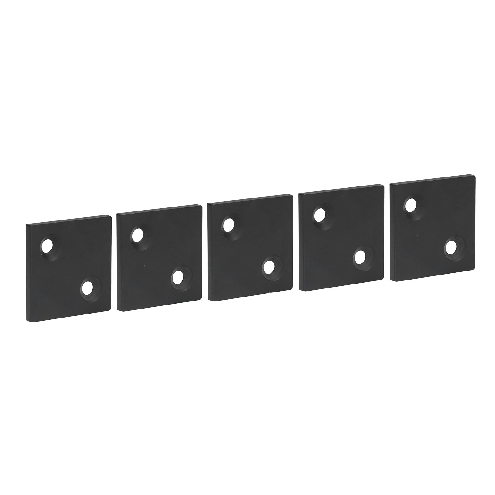 5-teilige Profilendkappen, Abdeckplatten Aus Aluminiumlegierung Mit Doppelnut Für Industrieprofile, Schwarze Befestigung