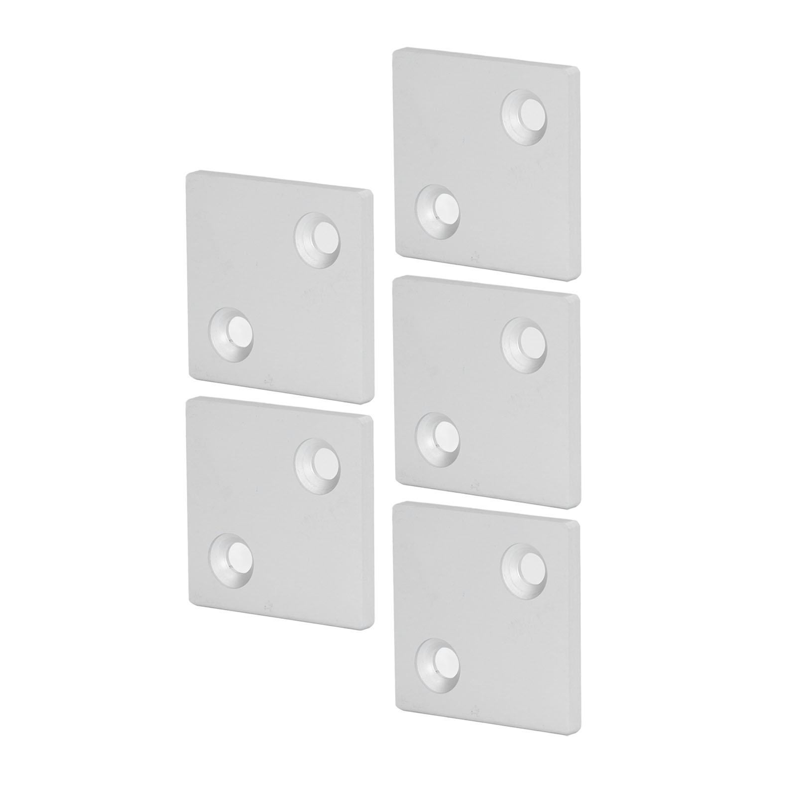 5-teilige Aluminium-endkappen, Doppelnut-abdeckplatten Für Industrieprofile, Befestigungselement, Silber