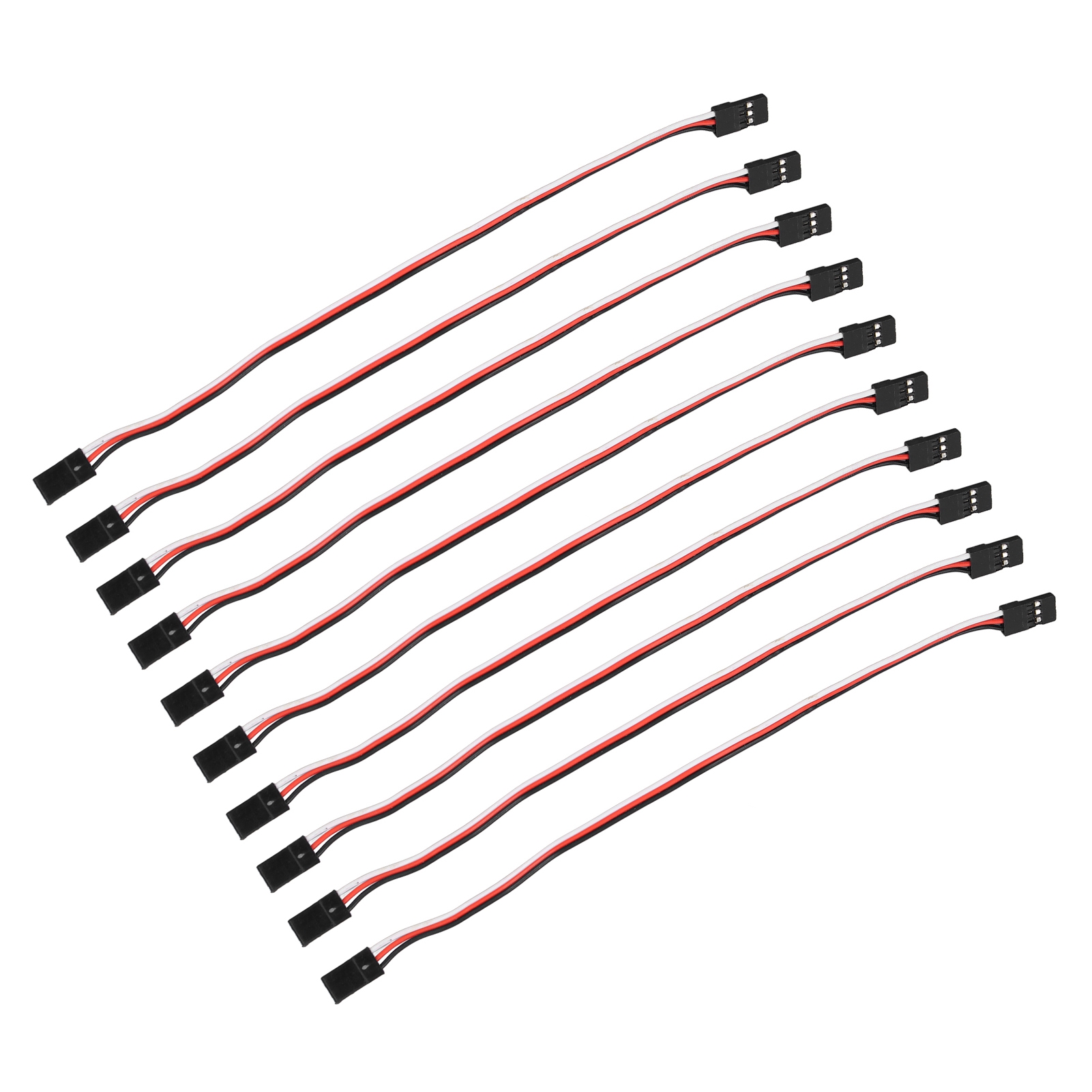 3-poliges Servo-verlängerungskabel, 200 Mm, Buchse-buchse, 10er-pack, Anschlusskabel Für Modellautos, Messingkern, Servotreiberleitung