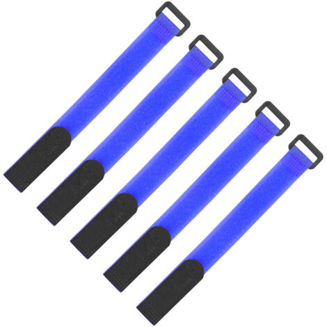 Duuti 5er-pack Nylon-klettbänder Für Fahrradlenker, 19 Cm, Schnellbefestigung, Blau