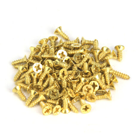 Antike Selbstschneidende Blechschrauben, Flachkopf, 500 G, Mehrzweck (2 X 10 Mm, Gelb)