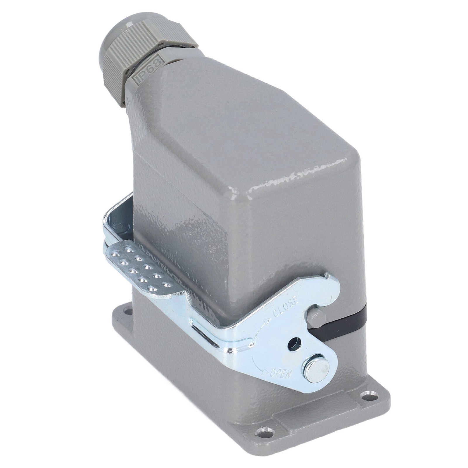 Rechteckiger, Wasserdichter Industriestecker (16 A, 500 V) Aus Robuster Aluminiumlegierung, Modell Hdche0061, Kabelverschraubung Pg13.5.