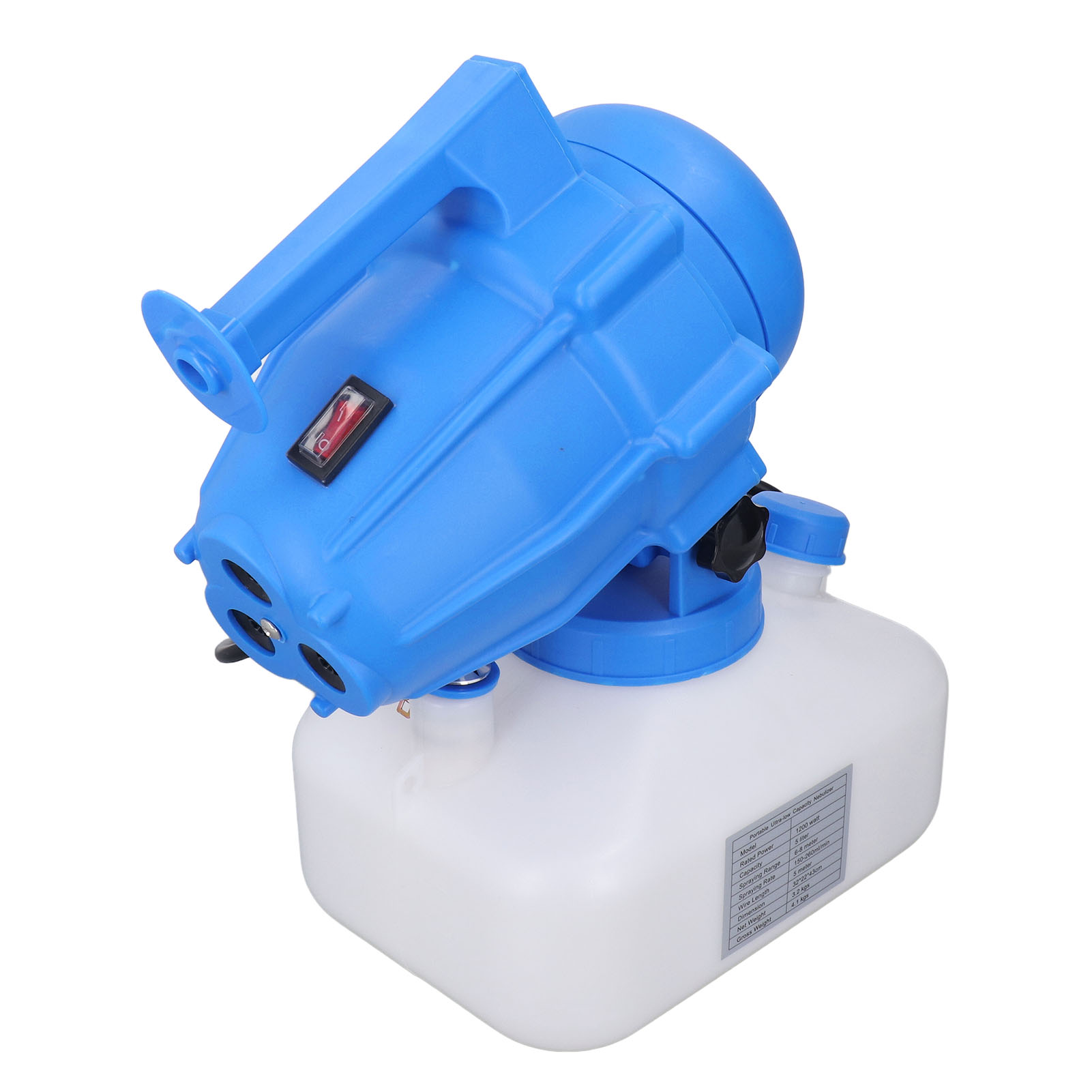 Tragbares 5-liter-sprühgerät Mit Extrem Niedrigem Sprühvolumen, Verstellbarem Zerstäuber, 3 Düsen, 1200 W, 220 V, Eu-stecker