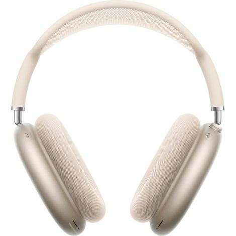 Apple Airpods Max Over-ear-bluetooth-kopfhörer, Hifi-fähige Aktive Geräuschunterdrückung, Transparenzmodus, Benutzerdefinierter Raumklang, Usb-c-ladeanschluss, Stellar Light-farbe