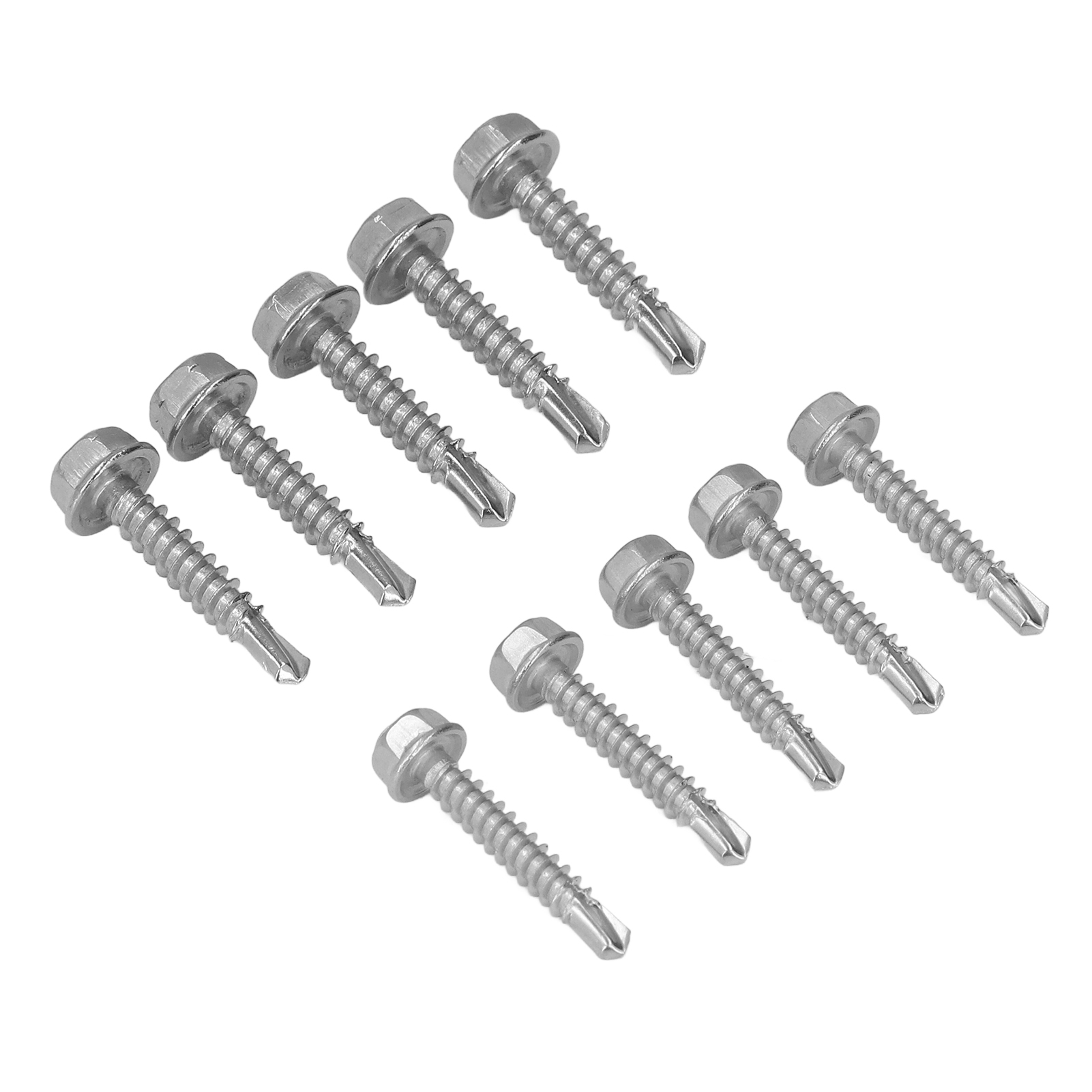 100 Blechschrauben Aus Edelstahl 304, Packung Mit Selbstbohrenden Schrauben Mit Linsenkopf, 4,2 X 25 Mm Und 4,8 X 25 Mm, Sortierte Schrauben
