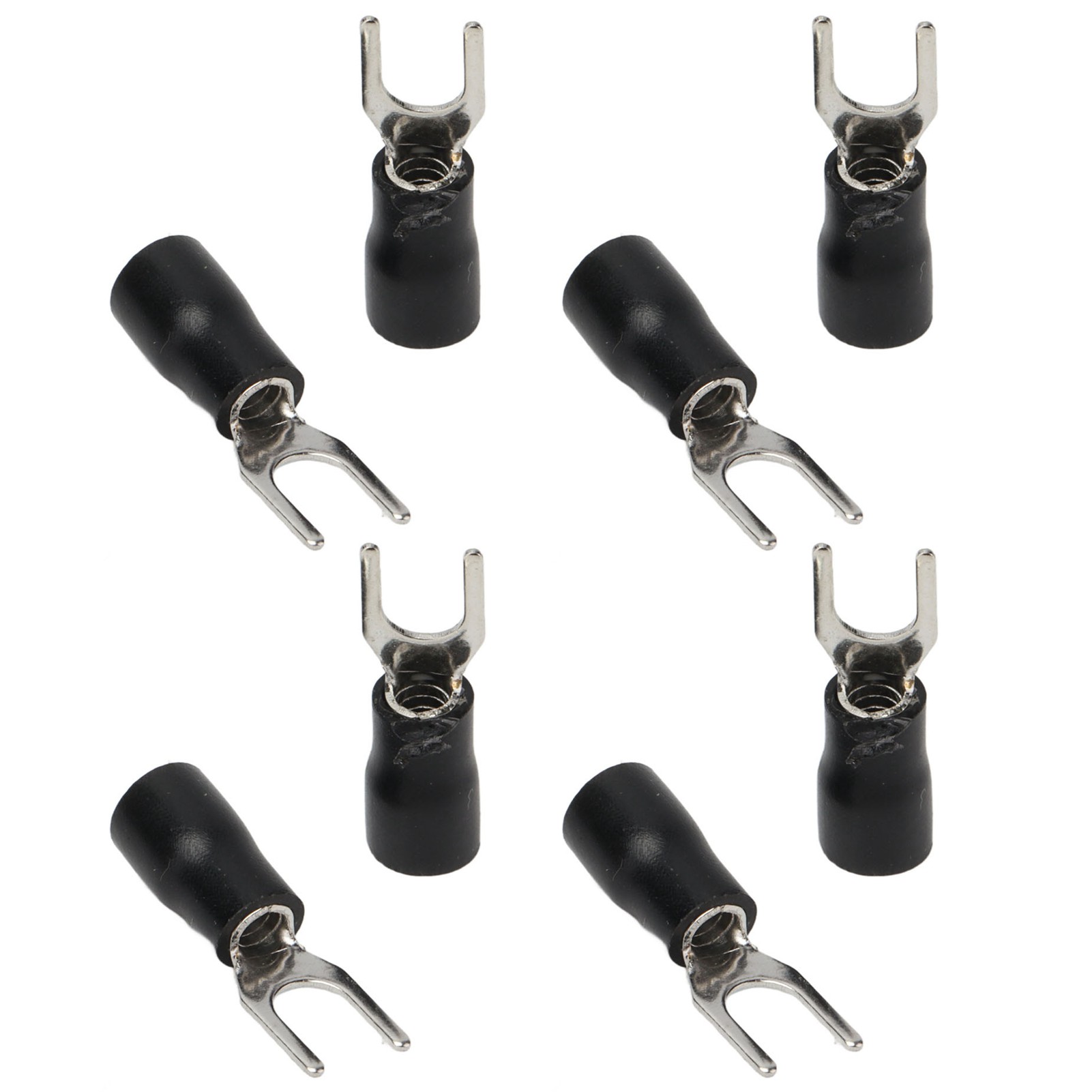 100-teilige Kupfer-u-gabelklemmen, Isolierte Crimp-anschlüsse 16-14 Awg, Flache Gabelklemmen Für Die Verdrahtung