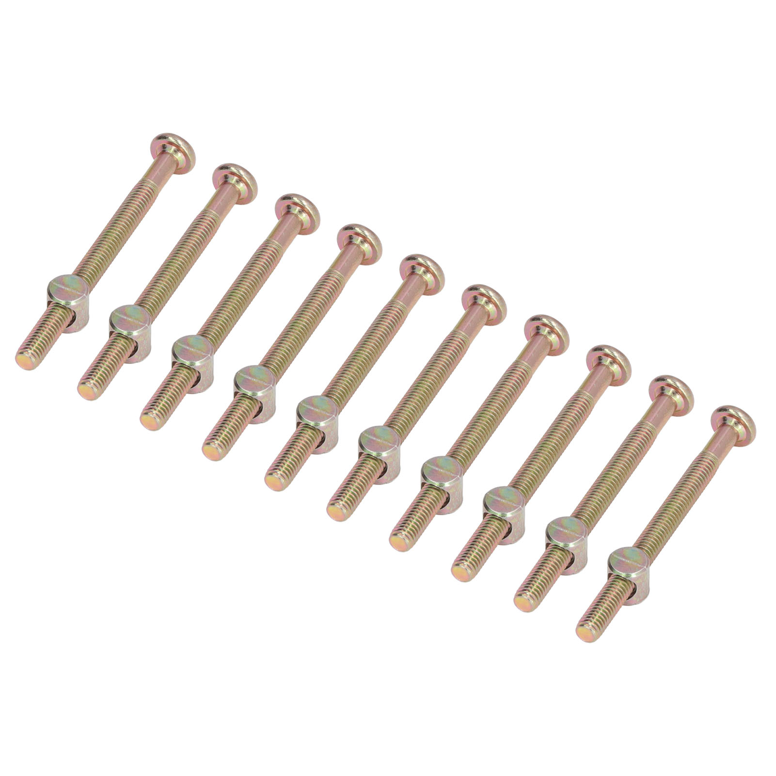Set Mit 10 M6 Sechskant-zylinderkopfschrauben Aus Verzinktem Edelstahl, 70 Mm Lang, Zur Befestigung Von Babybetten Und Möbeln, Robuste Hardware-schrauben.