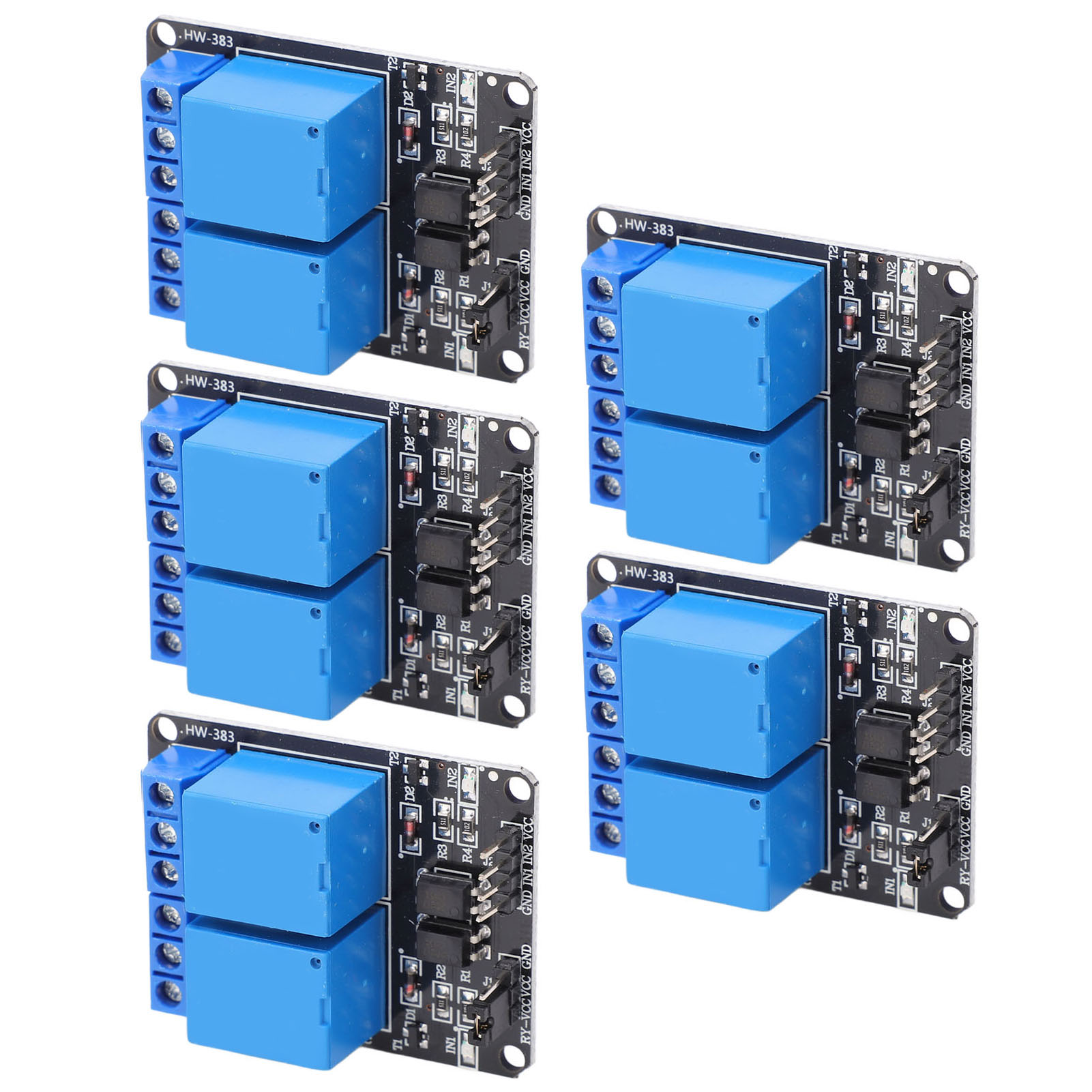 2-kanal-5v-optokoppler-relaismodul Mit Abs-isolierung Für Sps, Avr 51 Pic-kompatibel, 5er-pack