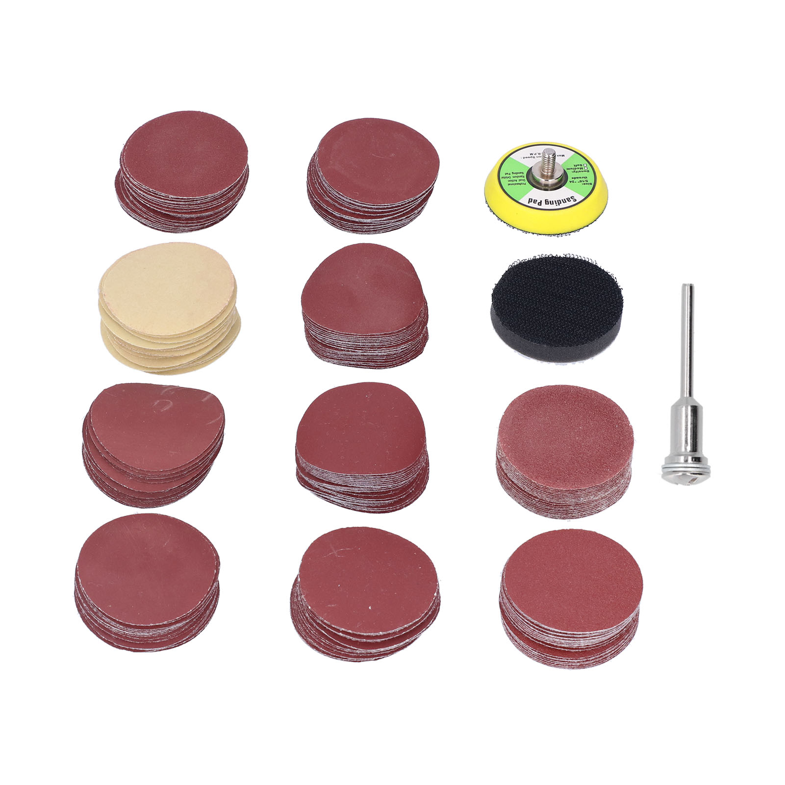 Set Mit 203 Schleifscheiben, Körnung 80-3000, 2-zoll-schleifpapier Für Metall, Holz Und Kunststoff