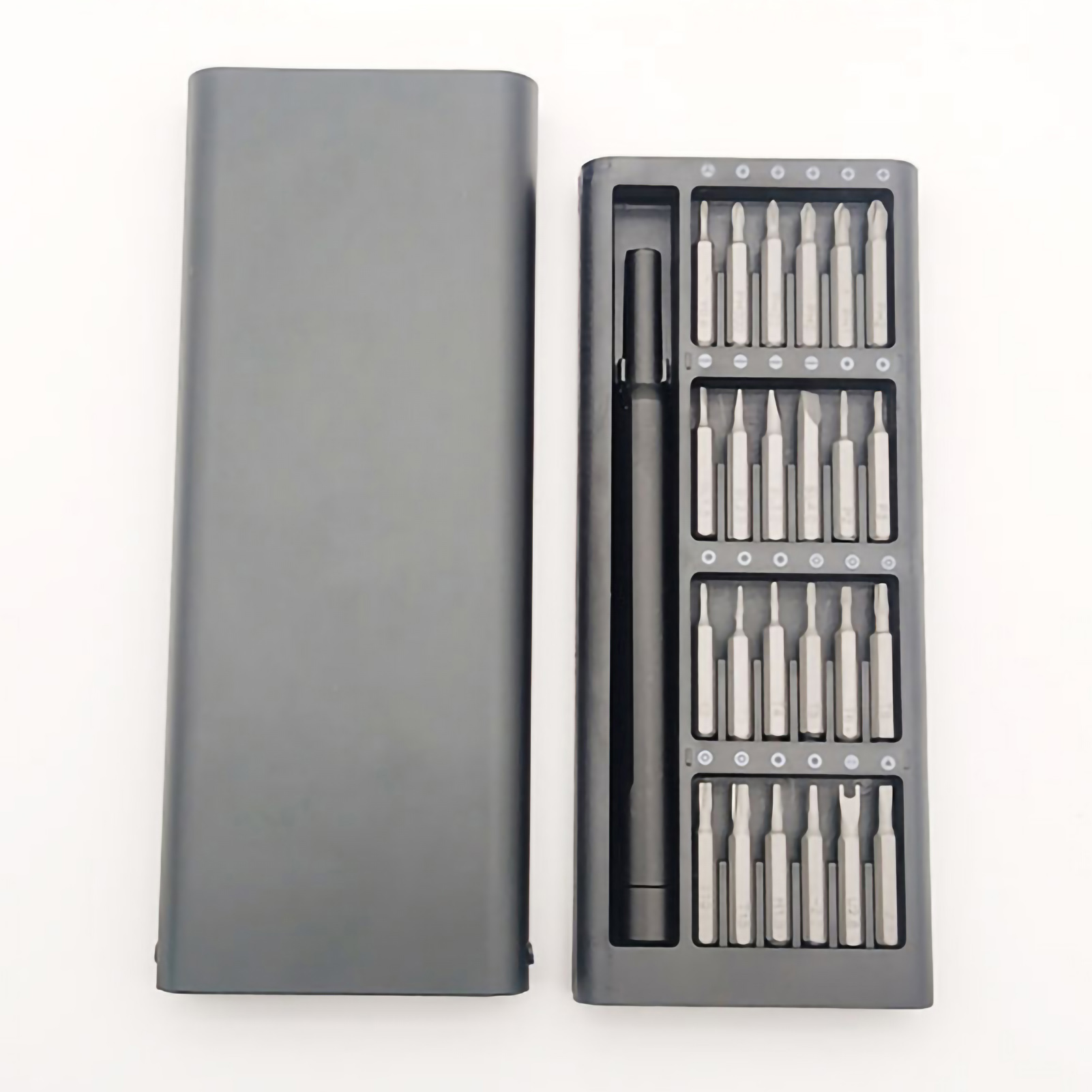 24-in-1 Magnetisches Schraubendreher-set, S2-bits Mit Griff Aus Aluminiumlegierung, Hartschalenkoffer Für Die Reparatur Von Smartphones Und Mobiltelefonen.