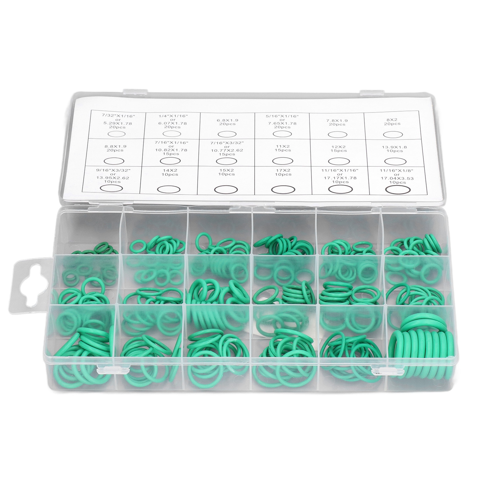 Packung Mit 270 Grünen O-ringen, Verschleißfester Gummidichtungssatz, Kfz-sortiment