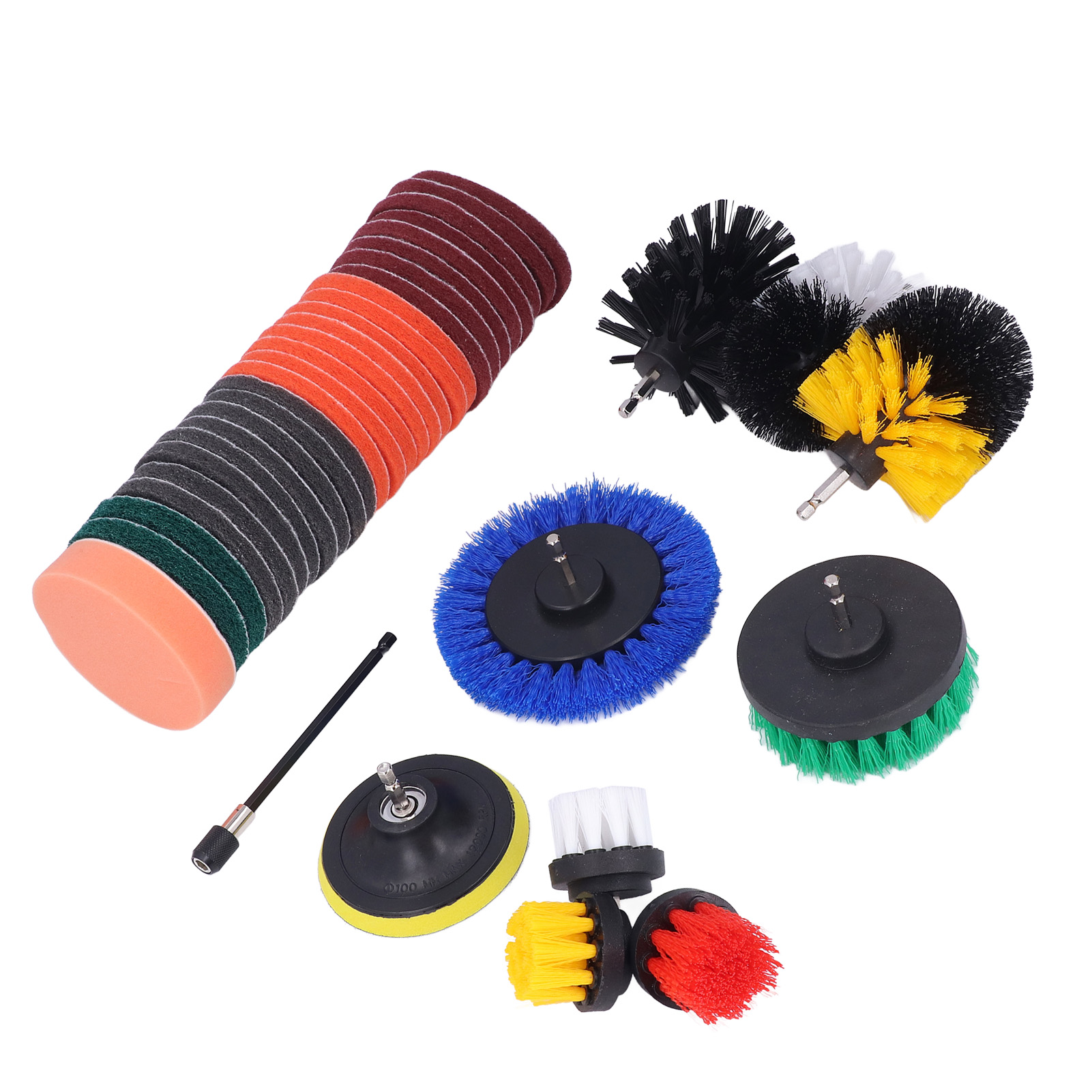 Set Mit 37 Reinigungsbürsten Für Bohrmaschinen, 1/4-zoll-bohrer, Pp-bohrzubehör, Leistungsstarkes Reinigungsset