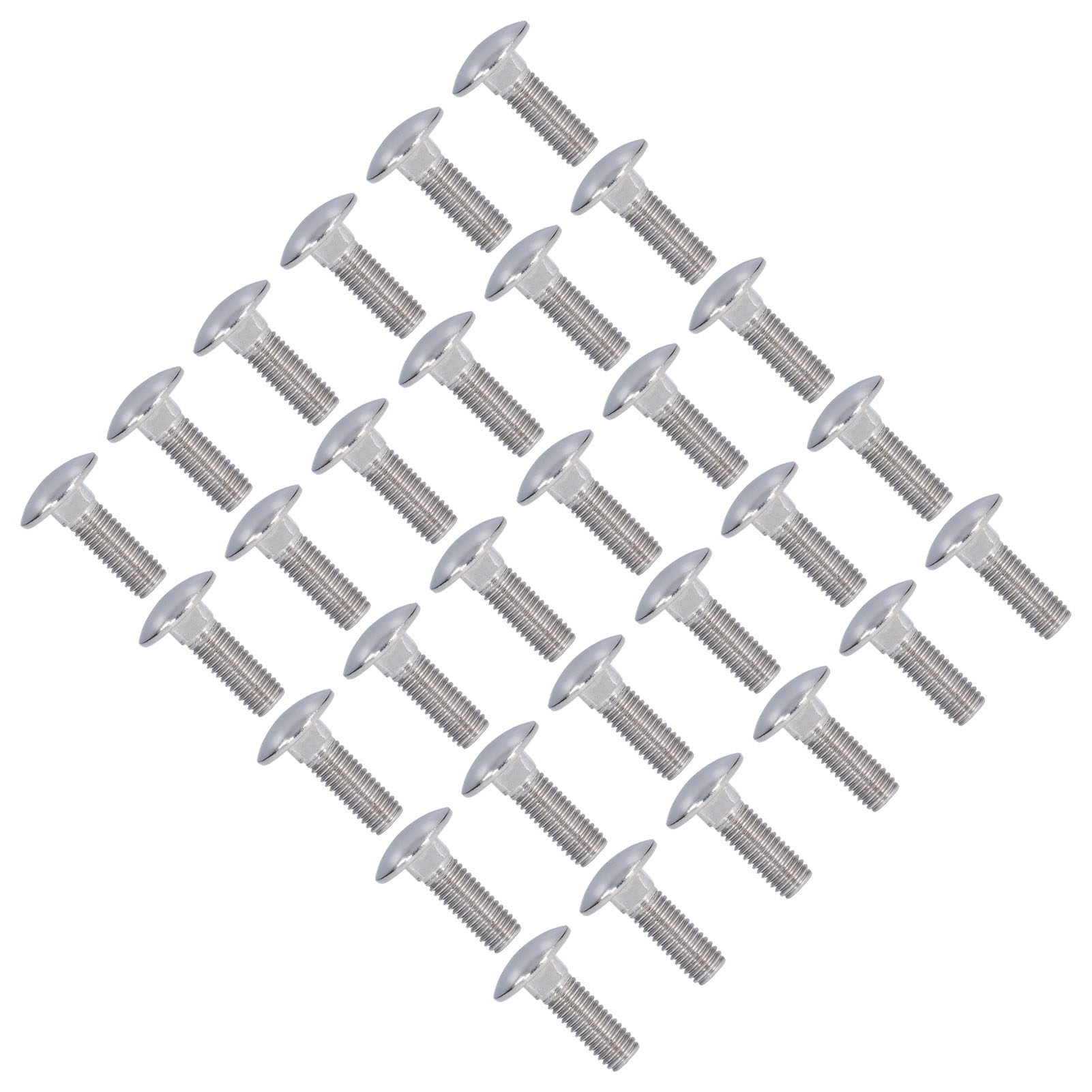 30 Stück Rundkopf-vierkant-hals-edelstahlschrauben A2-70 M10x30 Für Maschinen