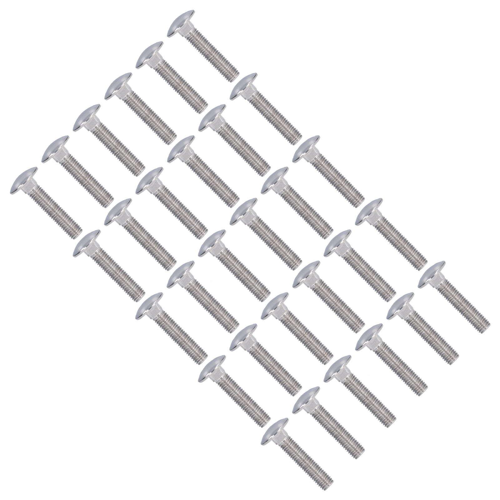 M10x45-schrauben Mit Gewölbtem Kopf, 30 Stück, Edelstahl A2-70, Vierkanthals, Für Maschinen Und Mechanische Baugruppen.