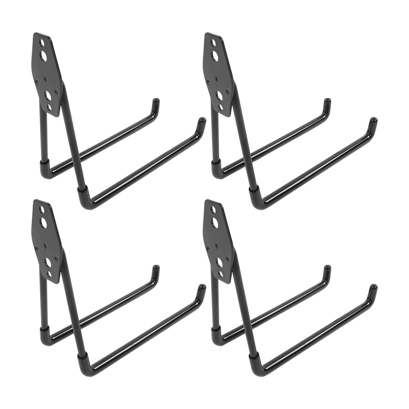 Set Aus 4 Wandhaken Für Die Garage, Wandregal Mit 2 Verlängerungskabeln, Robustem Organizer Für Werkzeuge Und Kabel.