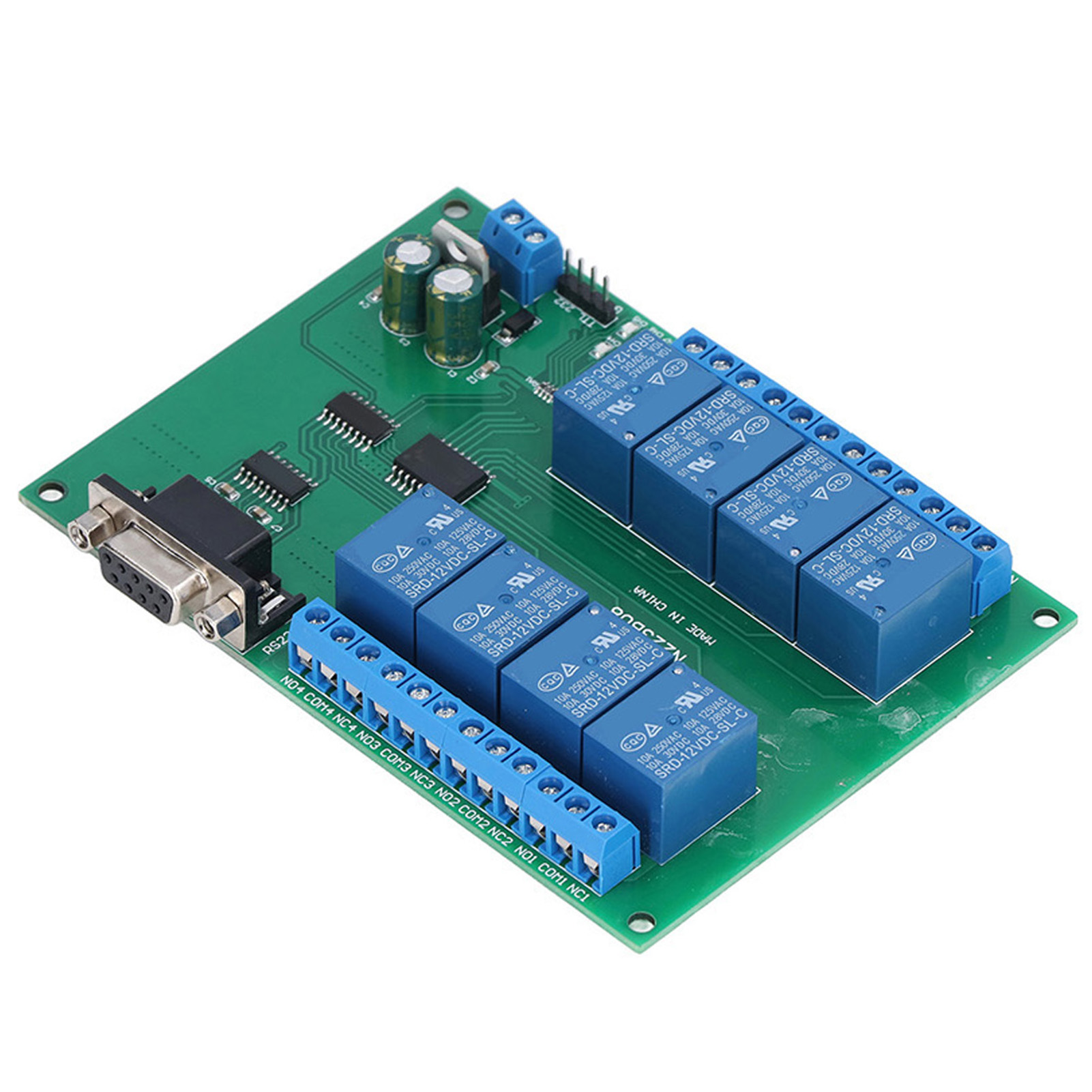 8-kanal-12-v-dc-rs232-relaismodul N223b08, Serielle Schaltplatine Ohne Gehäuse, Fernbedienung Mit Led
