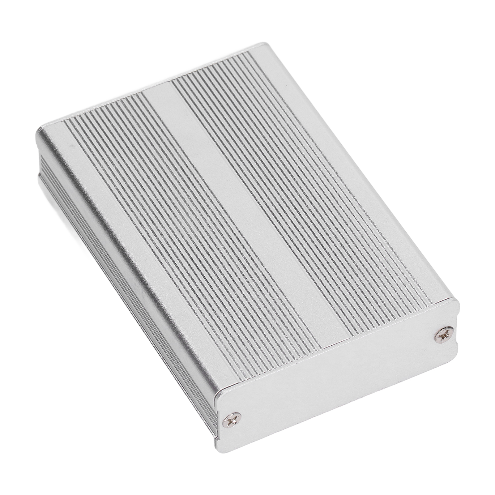 Wasserdichter Aluminium-elektroanschlusskasten, Silberfarbener Diy-anschlusskasten, Abmessungen 24x69x100mm, Ip-schutzart, Robuster Anschlusskasten.