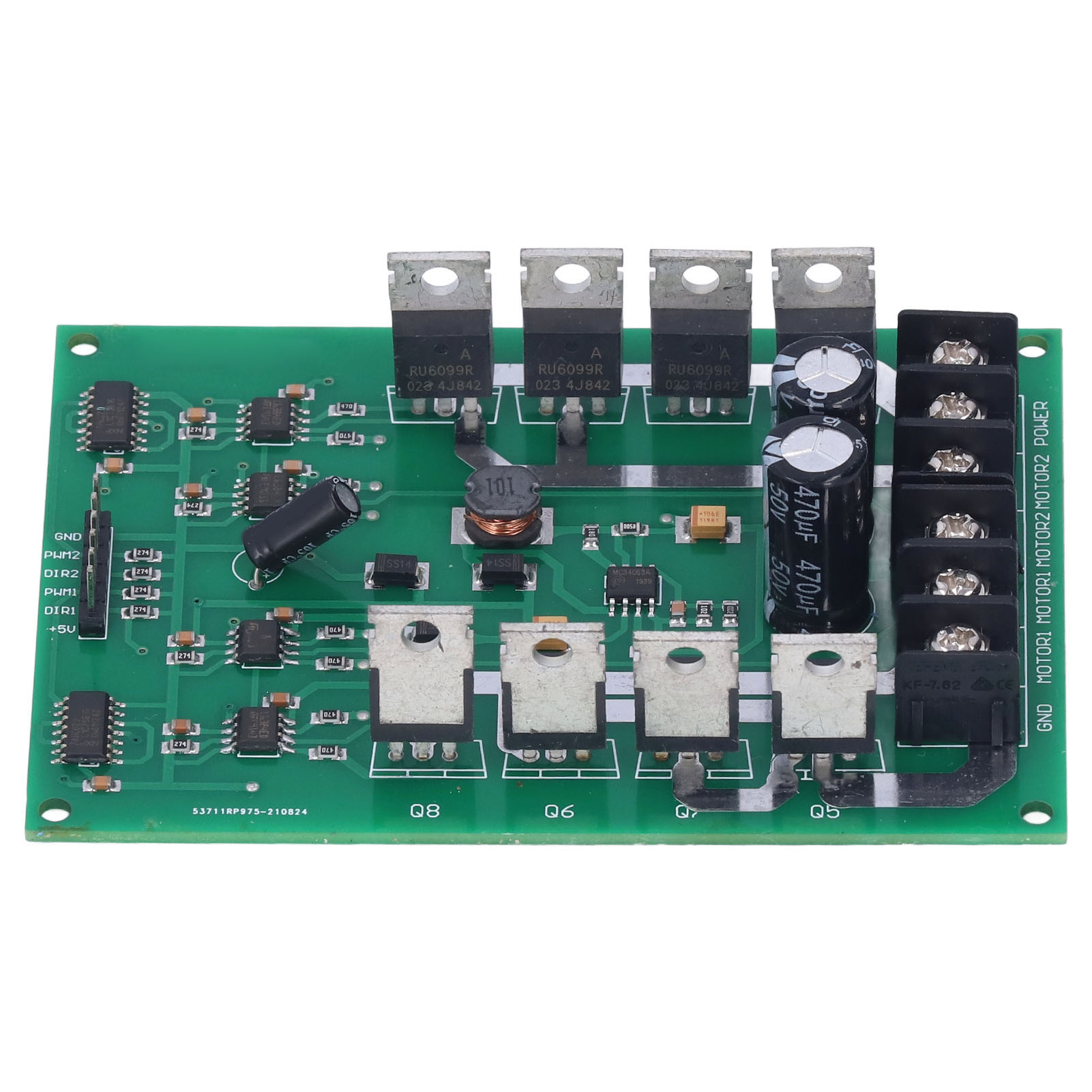 Hochleistungsfähiges Dual-h-brücken-gleichstrommotor-steuermodul Mit Bremsfunktion, Steuerplatine Für Gleichstrommotoren, Bidirektionaler Drehzahlregler