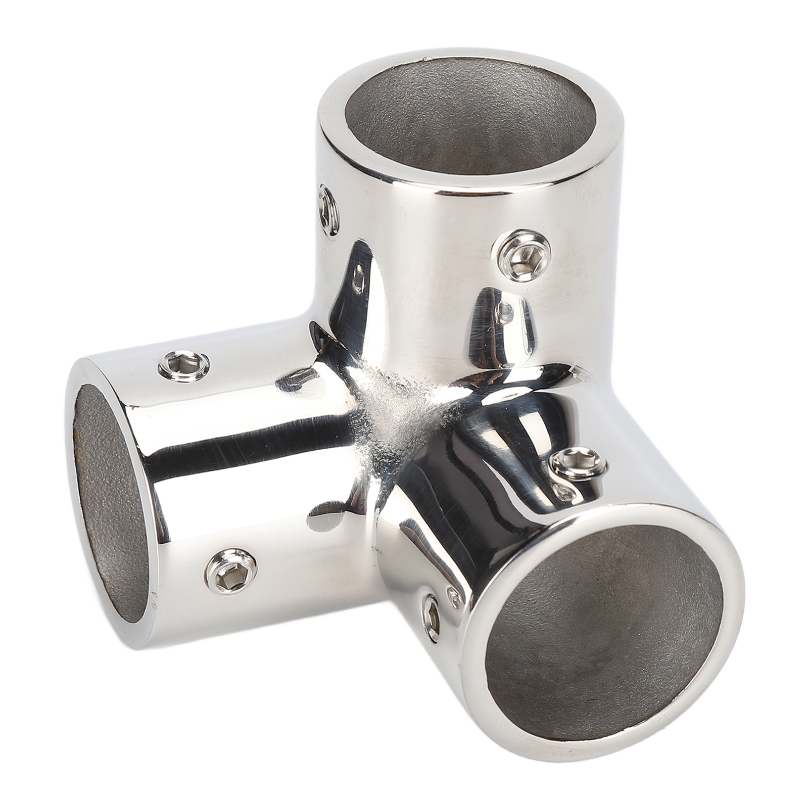 Dreiwege-t-winkelstück Aus Hochglanzpoliertem Edelstahl 316 Für Yachtreling, 22-mm-winkelrohrverbinder, Zubehör Für Schiffsgeländer