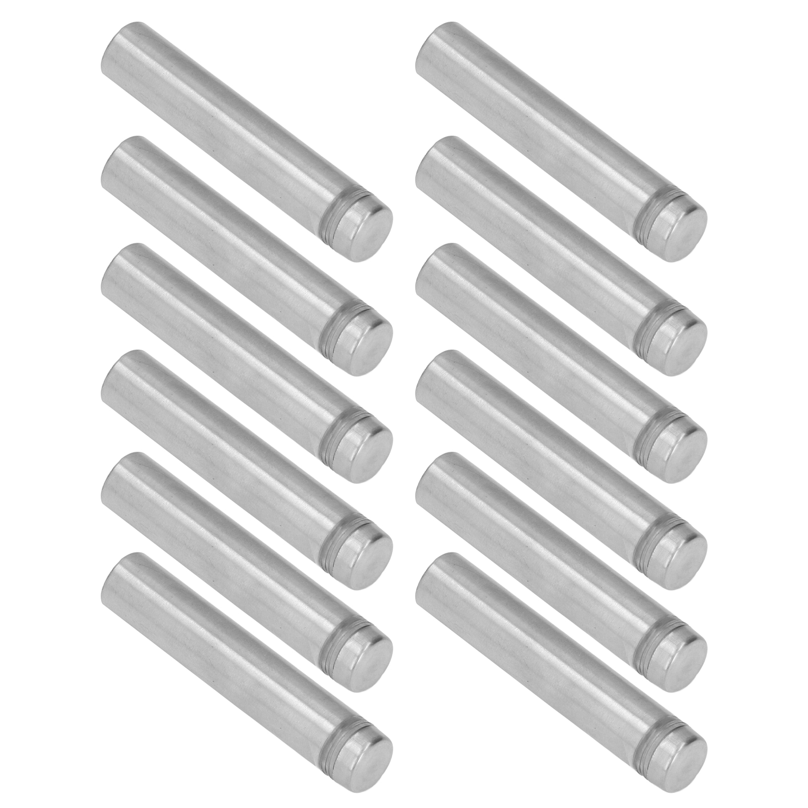 Set Mit 12 Edelstahl-abstandsschrauben (12 X 60 Mm) Zur Schildermontage, Inklusive Dübeln