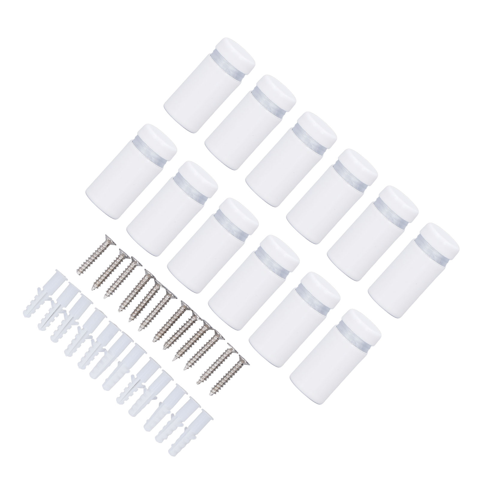 12 Edelstahl-wandbefestigungsschrauben Für Werbetafeln, 12 X 25 Mm Abstandshalter, Robuste Wandbefestigung