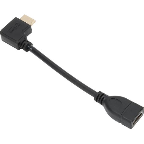 Links Abgewinkeltes 90°-hdmi-kabel, Stecker/buchse, 0,15 M, High Speed, Für Beengte Platzverhältnisse