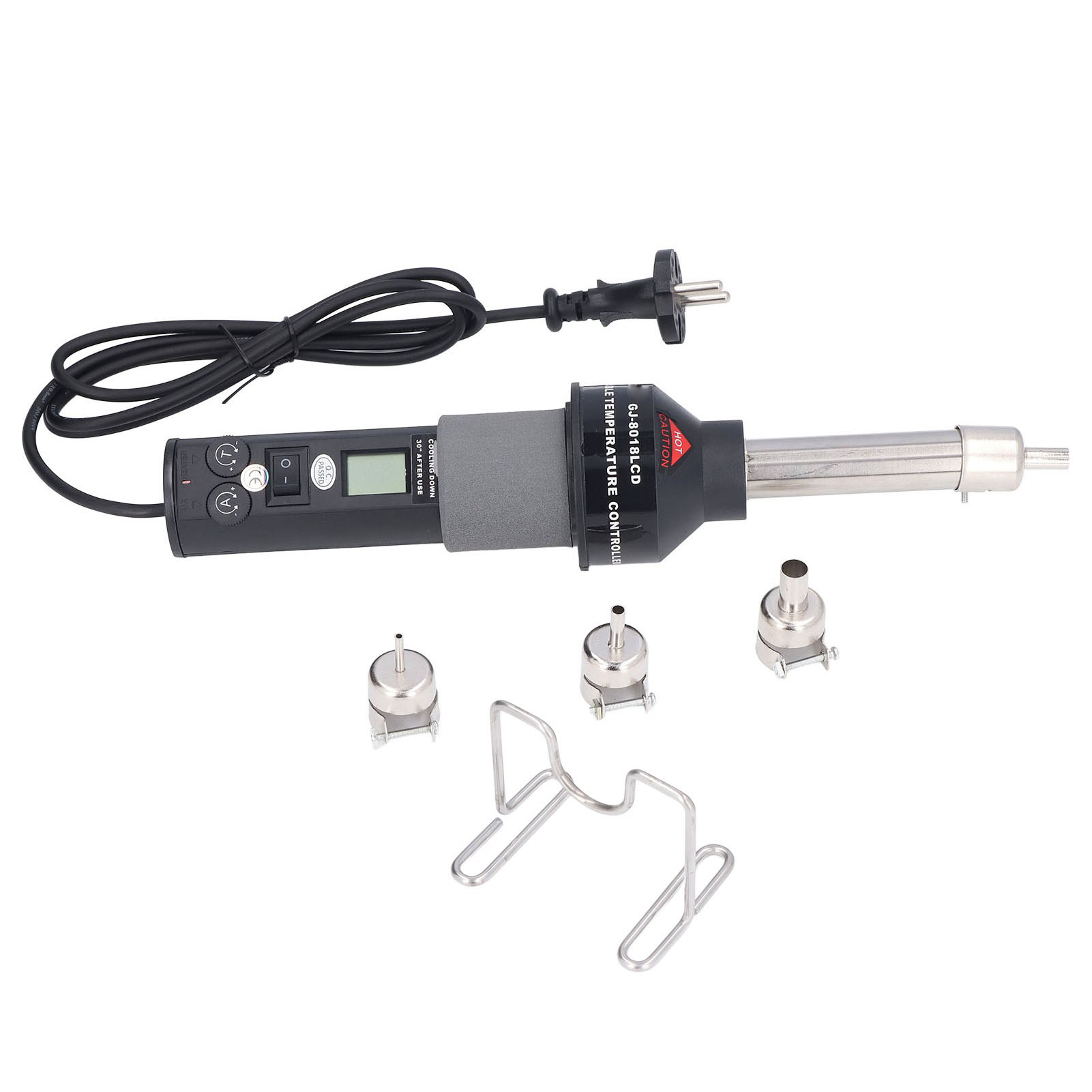 6-teiliges Heißluftfön-set Mit Einstellbarem Digitalem Lcd-display, Tragbarem Lötset, 220-v-eu-stecker
