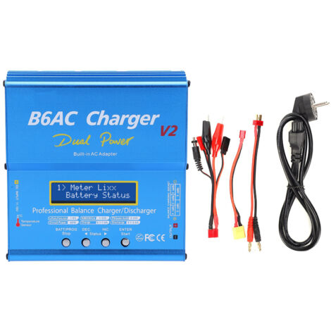 80w 7a B6ac V2 Blaues Smart-ladegerät/entladegerät Mit Kabel Und 220v Eu-stecker Aus Aluminiumlegierung